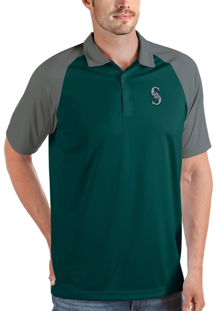 Seattle Mariners Antigua Affluent Polo - Teal