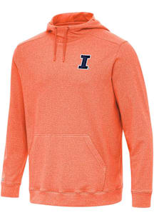 Antigua Illinois Fighting Illini Mens Orange Cloud Long Sleeve Hoodie
