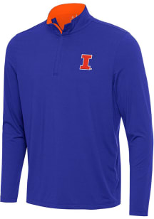 Mens Illinois Fighting Illini  Antigua Content Qtr Zip Pullover