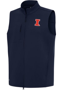 Mens Illinois Fighting Illini Navy Blue Antigua Demand Vest