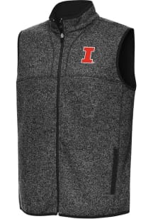 Mens Illinois Fighting Illini Black Antigua Fortune Vest