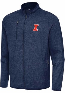 Mens Illinois Fighting Illini Navy Blue Antigua Hold Up Light Weight Jacket