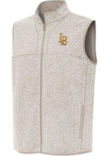 Antigua Cal State Long Beach Mens Oatmeal Fortune Sleeveless Jacket