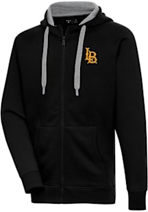 Antigua Cal State Long Beach Mens Black Victory Long Sleeve Full Zip Jacket