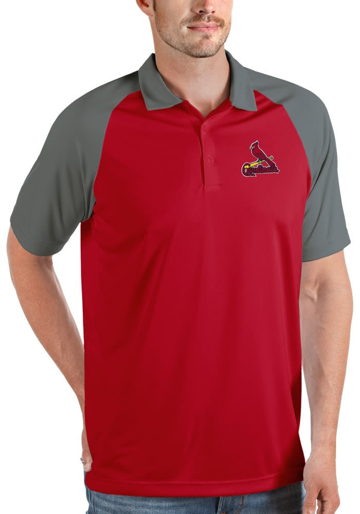 Men's Antigua White St. Louis Cardinals Affluent Polo Size: Small