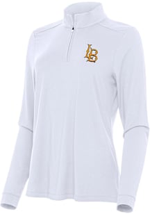 Antigua Cal State Long Beach Womens White Intent Qtr Zip