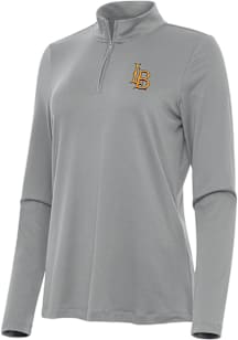 Antigua Cal State Long Beach Womens Grey Reprocess Recycled Qtr Zip