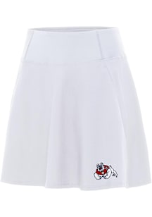 Antigua Fresno State Bulldogs Womens White Chip Skort Skirt