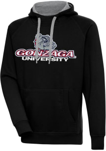 Antigua Gonzaga Bulldogs Mens  Full Front Victory Long Sleeve Hoodie