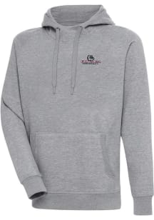 Antigua Gonzaga Bulldogs Mens Grey Victory Long Sleeve Hoodie