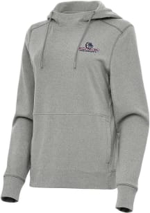 Antigua Gonzaga Bulldogs Womens Grey Justice Hooded Sweatshirt