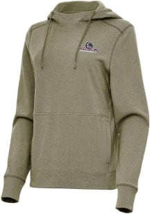 Antigua Gonzaga Bulldogs Womens Olive Justice Hooded Sweatshirt