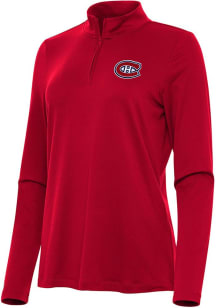 Antigua Montreal Canadiens Womens Red Reprocess Recycled Qtr Zip