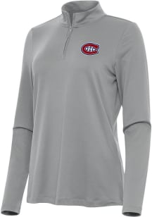 Antigua Montreal Canadiens Womens Grey Reprocess Recycled Qtr Zip