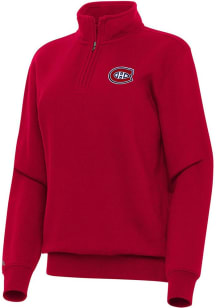 Antigua Montreal Canadiens Womens Red Victory Qtr Zip