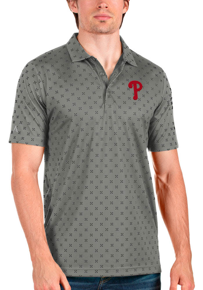 Antigua MLB Philadelphia Phillies Spark Short-Sleeve Polo Shirt - L