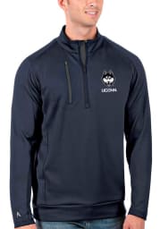 Antigua UConn Huskies Mens Navy Blue Generation Long Sleeve 1/4 Zip Pullover