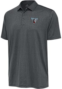 Antigua Maine Black Bears Mens Grey Ellipse Short Sleeve Polo
