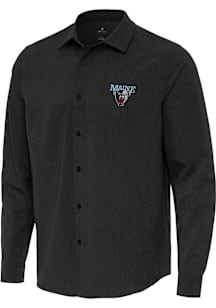 Antigua Maine Black Bears Mens Black Exposure Long Sleeve Dress Shirt