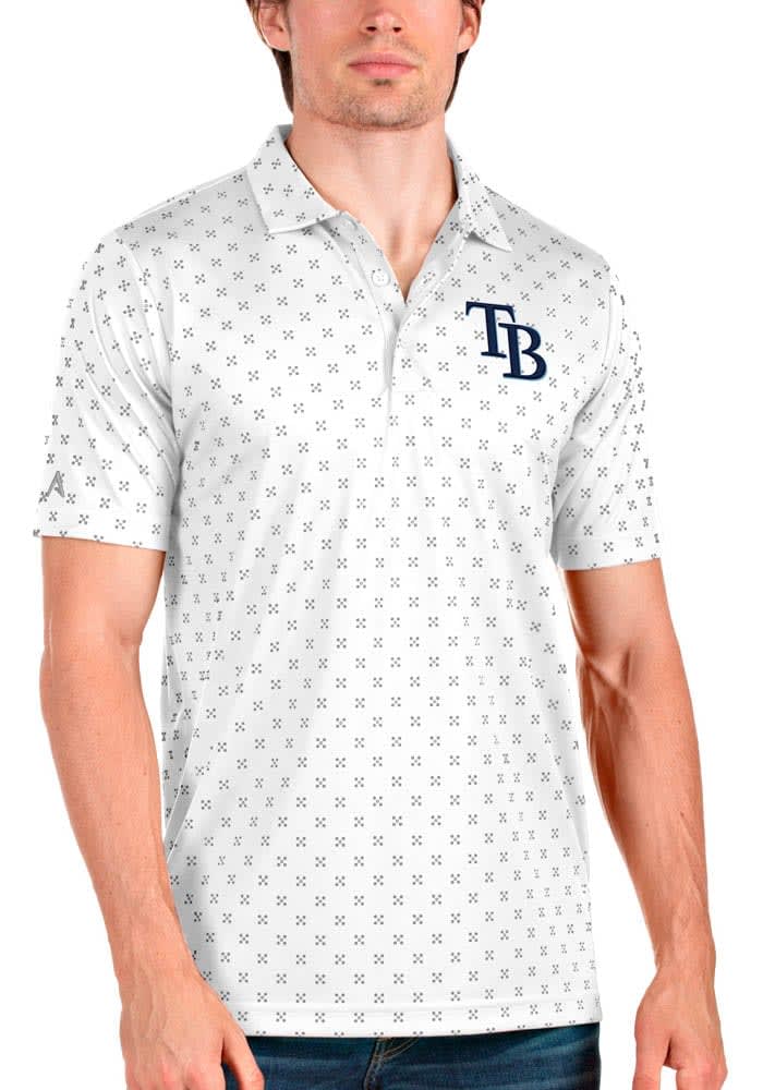 Men's Antigua Gray Tampa Bay Rays Spark Polo