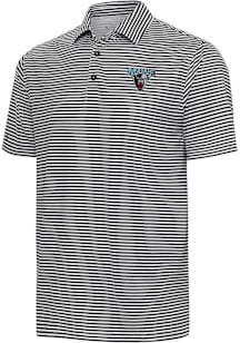 Antigua Maine Black Bears Mens Black Skills Short Sleeve Polo