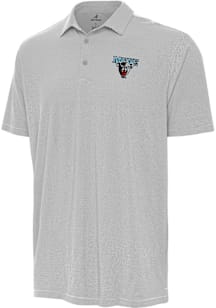 Antigua Maine Black Bears Mens Grey Twine Short Sleeve Polo