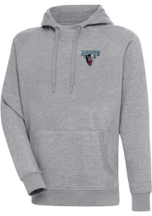 Antigua Maine Black Bears Mens Grey Victory Long Sleeve Hoodie