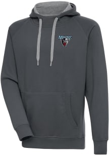 Antigua Maine Black Bears Mens Charcoal Victory Long Sleeve Hoodie