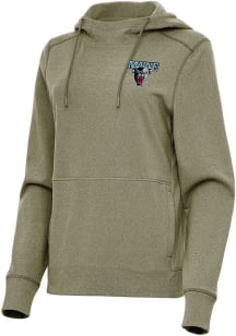 Antigua Maine Black Bears Womens Olive Justice Hooded Sweatshirt