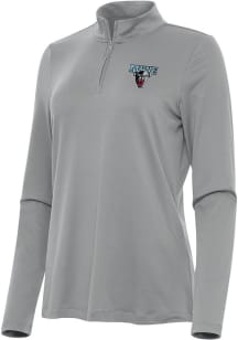 Antigua Maine Black Bears Womens Grey Reprocess Recycled Qtr Zip