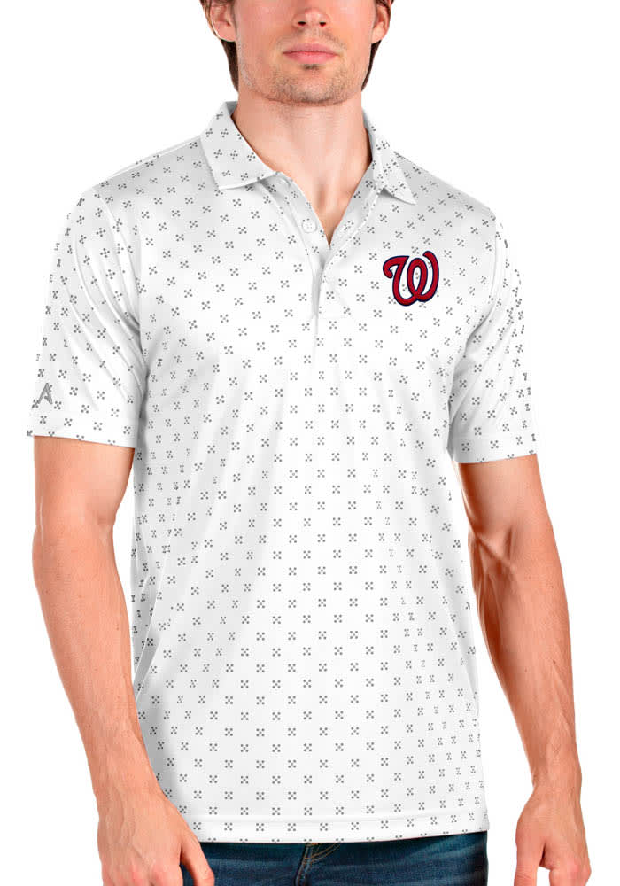 Antigua Men's Washington Nationals Tribute Short Sleeve Polo Shirt