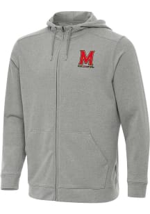 Mens Maryland Terrapins Grey Antigua Effortless Light Weight Jacket