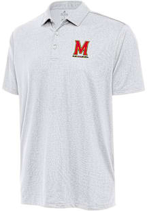 Antigua Maryland Terrapins Mens White Ellipse Short Sleeve Polo