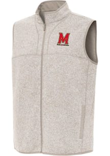 Mens Maryland Terrapins Oatmeal Antigua Fortune Vest