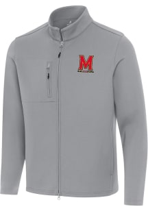 Mens Maryland Terrapins Grey Antigua Objection Light Weight Jacket