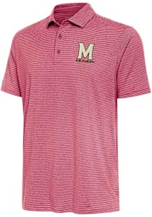 Antigua Maryland Terrapins Mens Red Scheme Short Sleeve Polo
