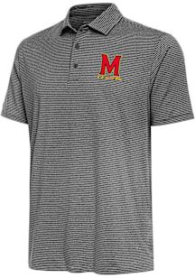Antigua Maryland Terrapins Mens Black Scheme Short Sleeve Polo