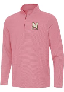 Mens Maryland Terrapins  Antigua Twine Qtr Zip Pullover