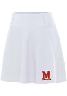 Womens Maryland Terrapins White Antigua Chip Skort Skirt