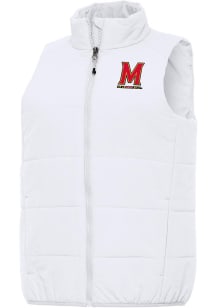 Womens Maryland Terrapins White Antigua Experience Vest