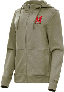 Womens Maryland Terrapins Olive Antigua Seeker Light Weight Jacket