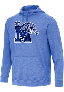 Antigua Memphis Tigers Mens Blue Full Front Cloud Long Sleeve Hoodie