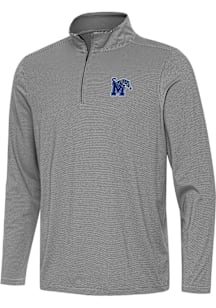 Antigua Memphis Tigers Mens Black Twine Long Sleeve Qtr Zip Pullover