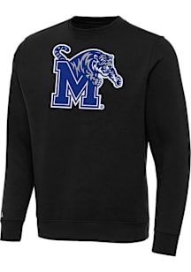 Antigua Memphis Tigers Mens Black Full Front Victory Long Sleeve Crew Sweatshirt