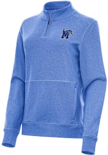 Antigua Memphis Tigers Womens Blue Crush Qtr Zip