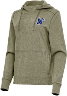 Antigua Memphis Tigers Womens Olive Justice Hooded Sweatshirt