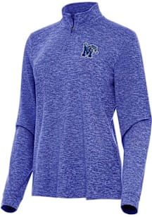 Antigua Memphis Tigers Womens Blue Mentor Qtr Zip Pullover