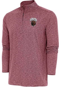 Antigua Montana Grizzlies Mens Maroon Hunk Long Sleeve Qtr Zip Pullover