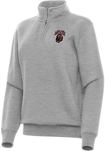 Antigua Montana Grizzlies Womens Grey Victory Qtr Zip