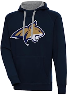 Antigua Montana State Bobcats Mens Navy Blue Full Front Victory Long Sleeve Hoodie